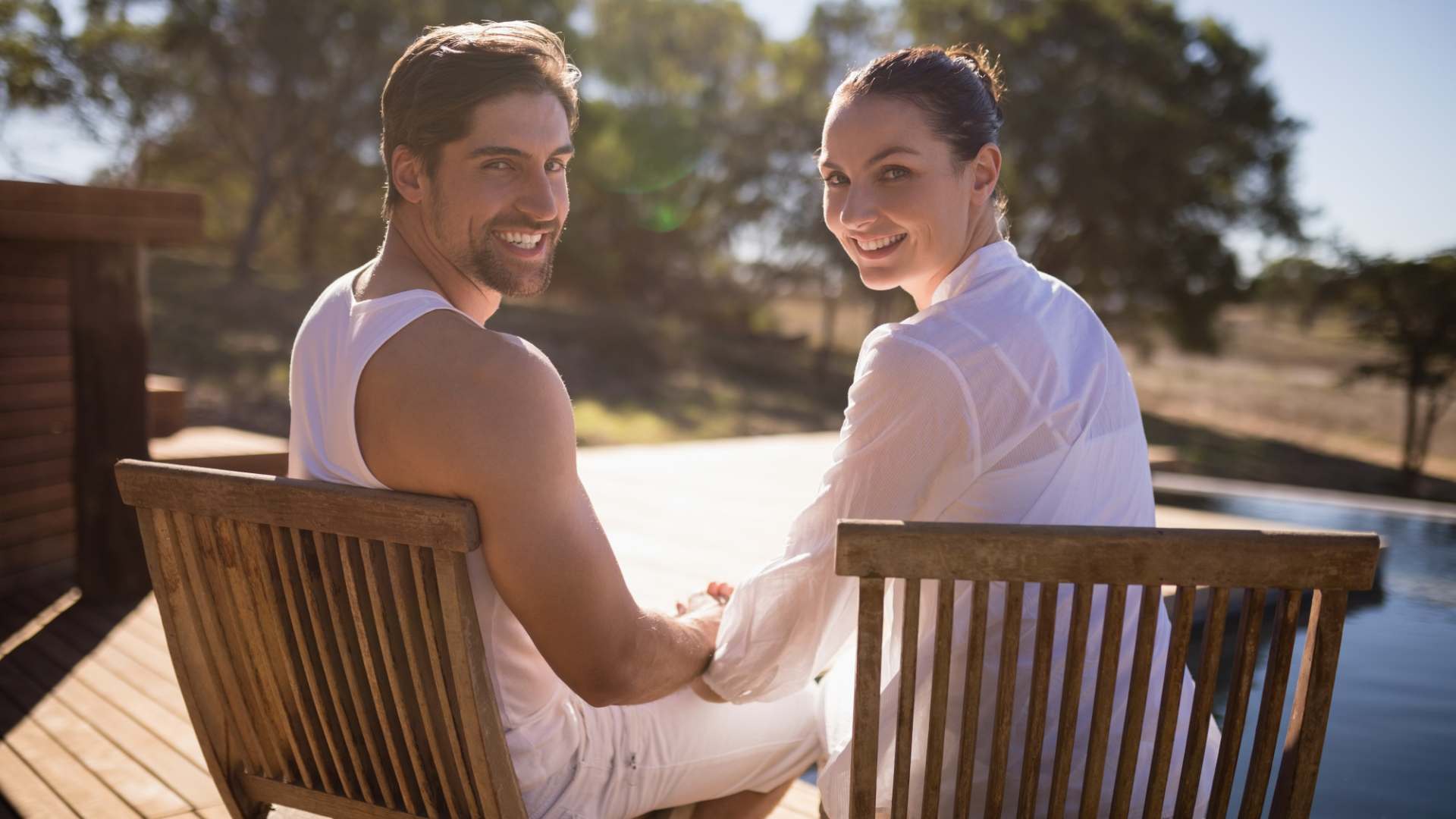 Two couples enjoying an adults only couples retreat experience focused on intimacy and connection