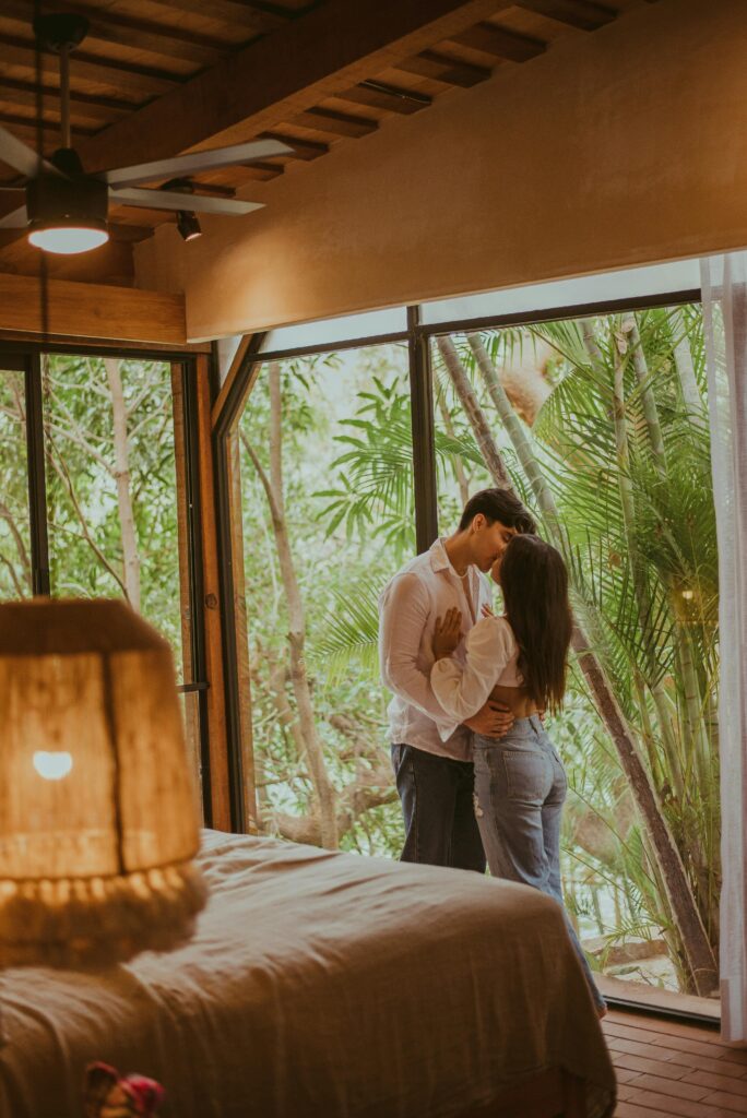 romantic retreats for couples in Mexico with rustic round door casita